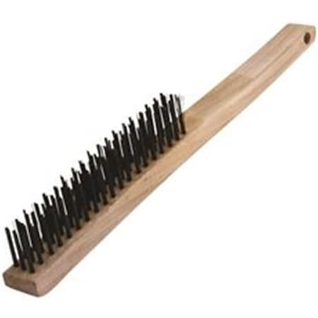 Sticky Situation Wood Handle 13.63 in. Wire Brush - 3 x 19 Rows ST3528775